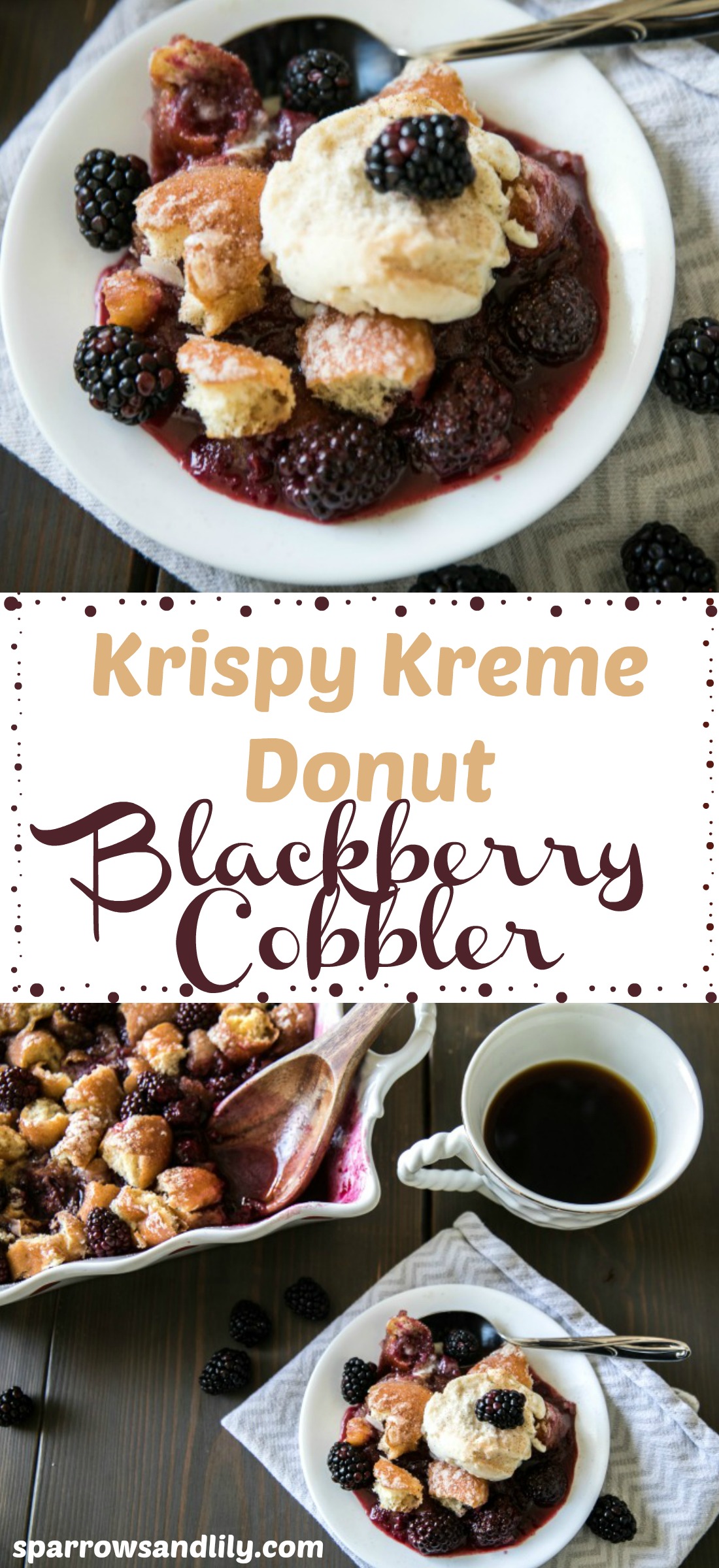 Krispy Kreme Donut Blackberry Cobbler
