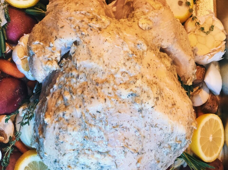 Roasted Chicken with Lemon and Herb Brine