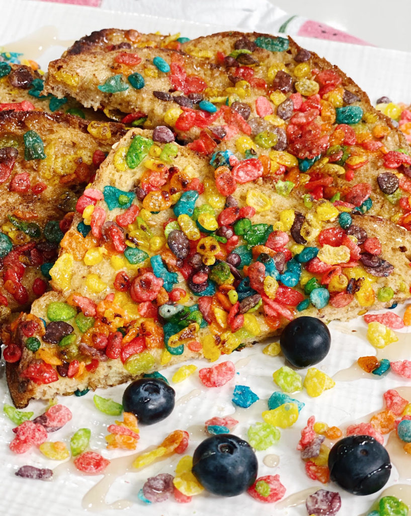 Fruity Pebbles French Toast Sparrows + Lily